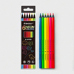 7" 6pcs Neon color pencil